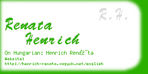 renata henrich business card